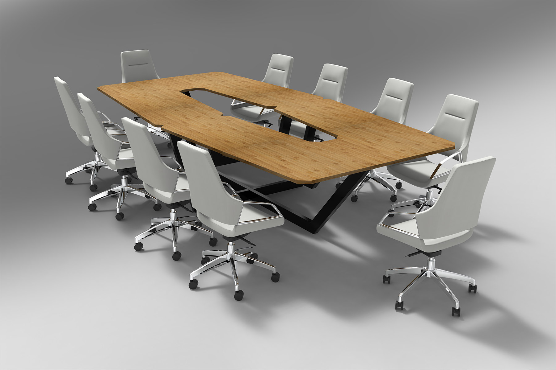 Mesa Empresarial en Guadua para Sala de Juntas